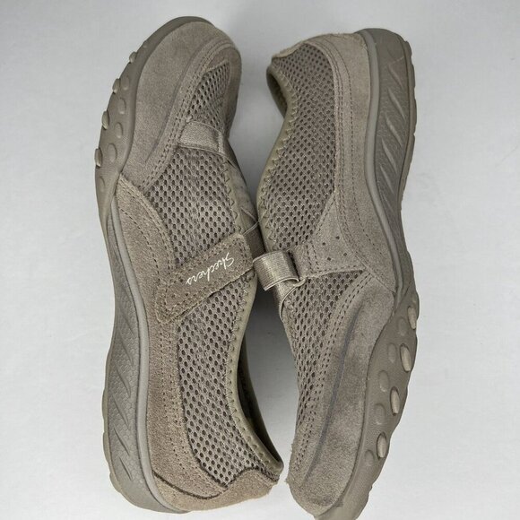 Skechers Breathe Easy Two of a Kind Taupe Suede Mesh Women's Size 8.5 Shoes - Picture 7 of 9